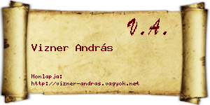Vizner András névjegykártya
