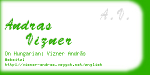 andras vizner business card